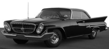 A front three-quarter view of a 1961 Chrysler 300 G