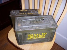 Old military surplus ammo boxes once used in the Shadowfast supercar