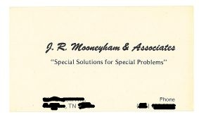 My old Special Solutions for Special Problems business card