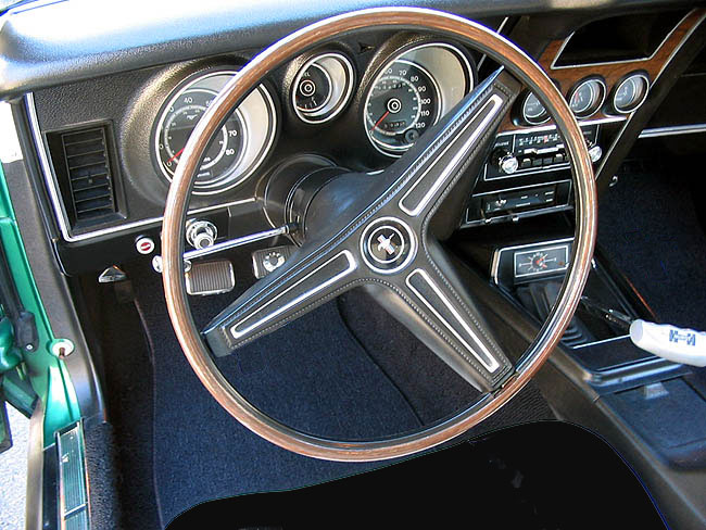 Dashboard of a 1971 Boss 351 Mustang