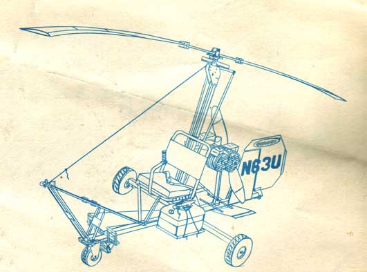 Snapshot of a gyrocopter sketch from blueprints.