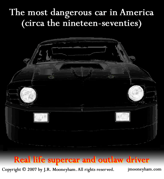
Head-on view of America's most dangerous car in the dark