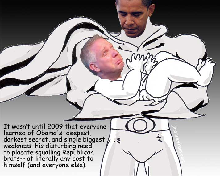 Obama's kryptonite comic cartoon