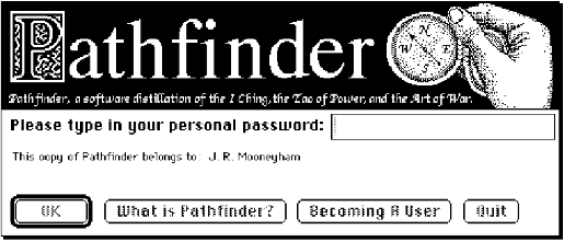Pathfinder's entry screen