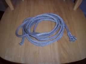 Photo of an original piece of super car accessory nylon rope.